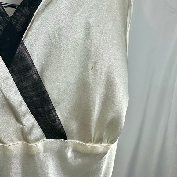 Jones New York white silky maxi slip dress size L - Picture 3 of 10